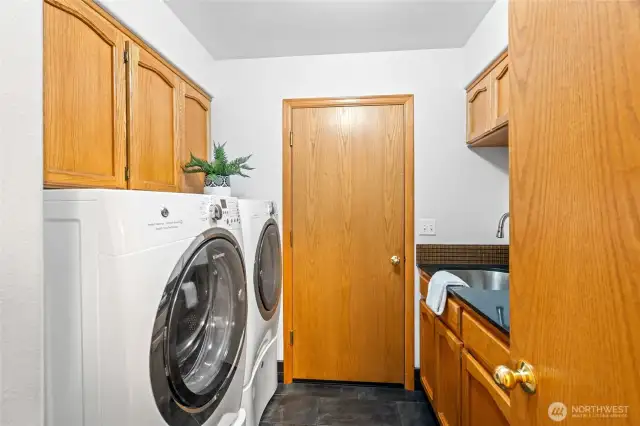 Perfect laundry room off the garage