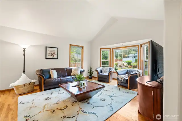 Light-filled, versatile living room
