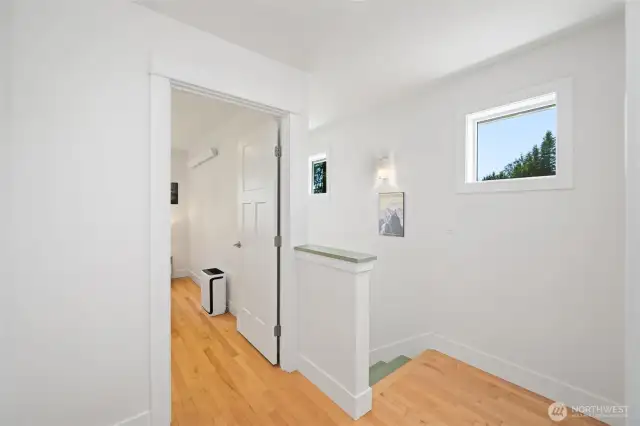 Light and bright upstairs landing.