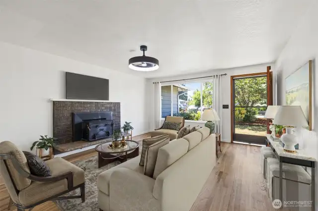 Living room with virtual staging.