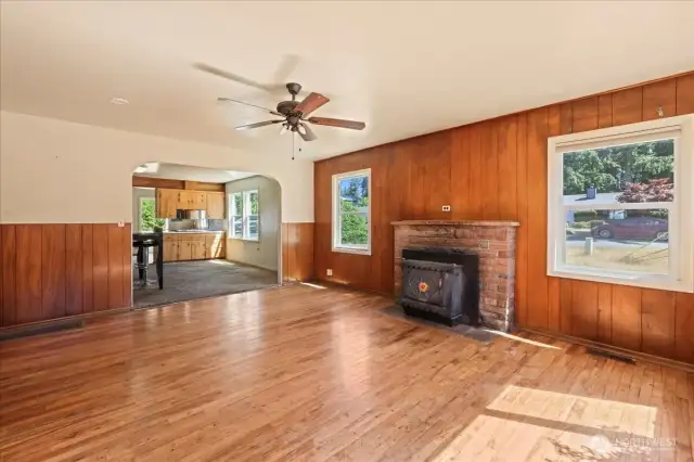 Living space greet you upon entry.