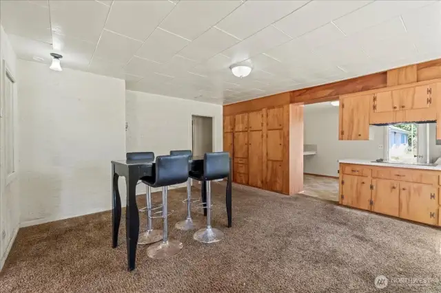 Dining/living are second view into kitchen.