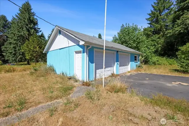 Detached two car garage.