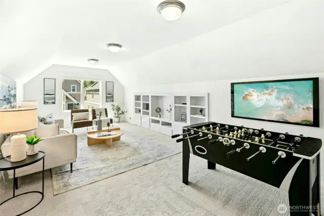There's plenty of room for recreation, exercise or media - how will you use this space?