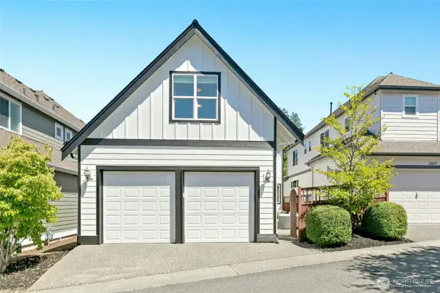And this is the back view of the home and two car garage as seen from the alley. It's gorgeous no matter how you look at it!