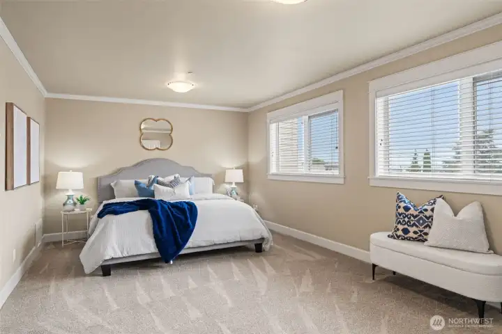 Primary suite with private bath.