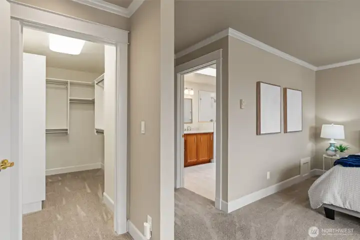 Primary walk-in closet.