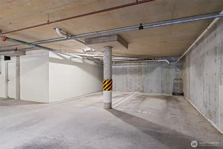 Secure parking for two cars.