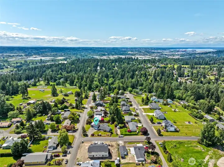 Looking west towards Tacoma & Puget Sound in the upper right.