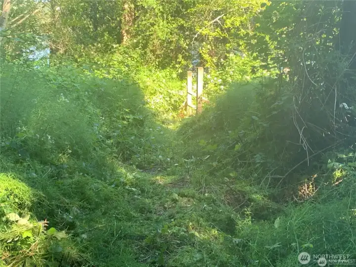 Lot 13 has the easement for beach access. The start of the stairs is in the background.