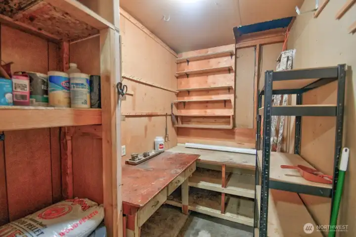 Large storage/pantry area just off the laundry room