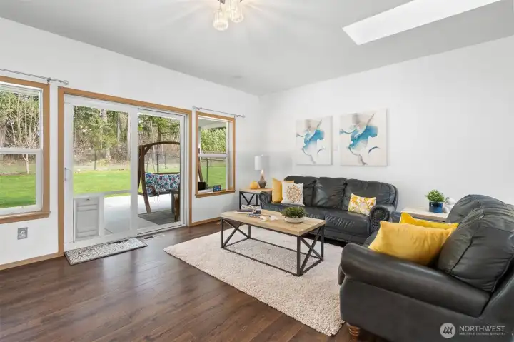 Step out to the Generous Sized Acrylic Covered Patio