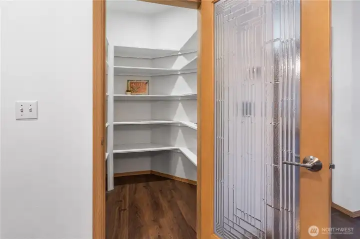 Generous walk-in pantry