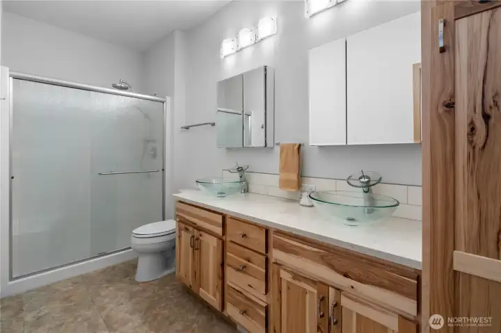 double-sink hall bathroom