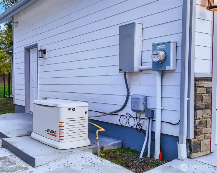 Recently installed back-up generator