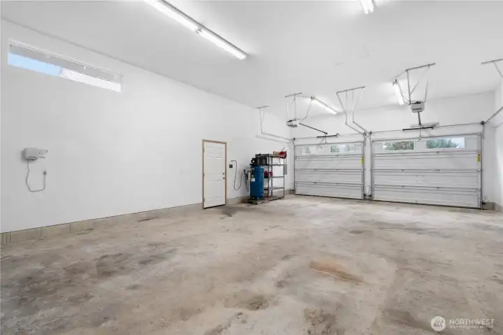 Shop includes a compressor with multiple hookups and a mini-split for year-round comfort