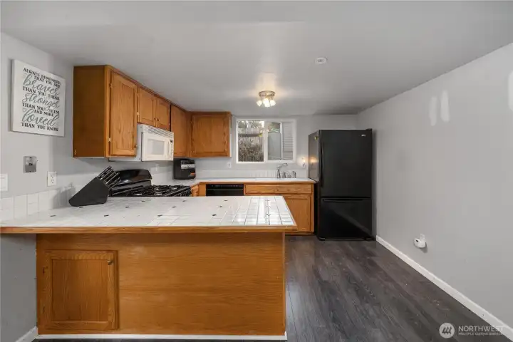 Plenty of counter space.