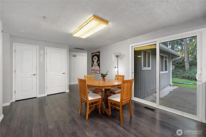 Many storage closets throughout home.