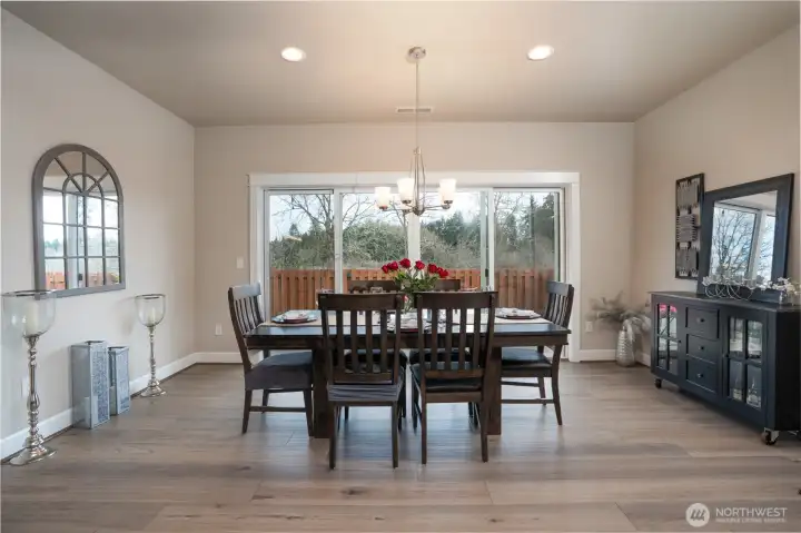 Plenty of room for even your largest dining table.