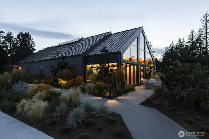 One of two stunning community centers, the landscaping is lovely and the architectural details are striking.