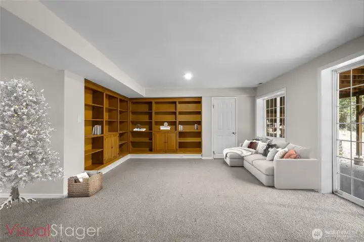 Another view of the huge downstairs family room.