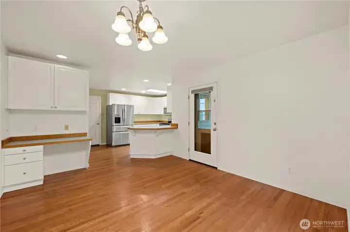 Dining room off of the kitchen