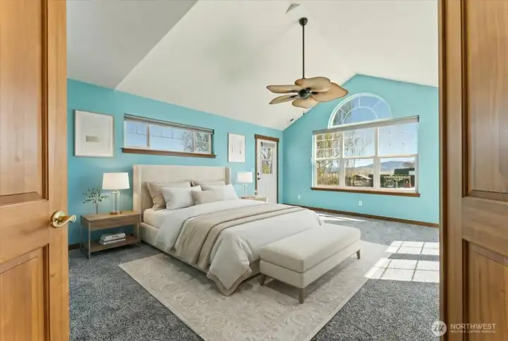 Virtually Staged Primary suite