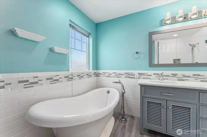 Romantic soaking tub