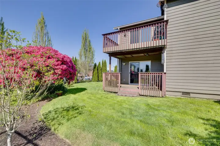 Sprinkler system help keep the grounds green & beautiful!