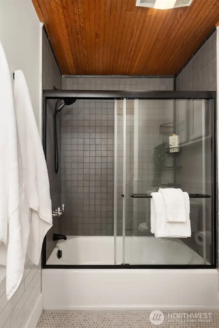 Newly remodeled upper level bathroom.