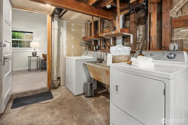 Utility and laundry area with room to grow.