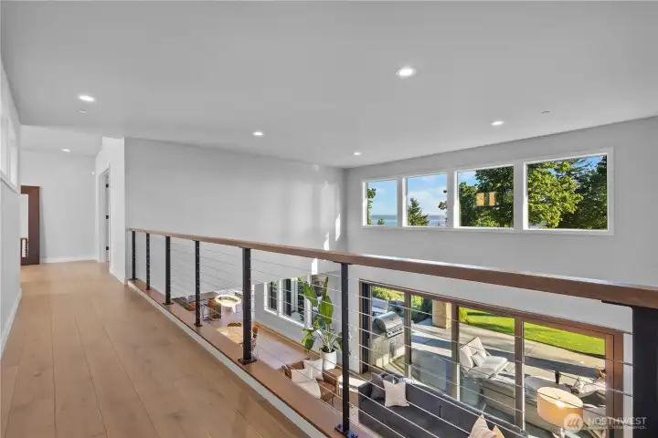 Every detail, from the wide-plank flooring to the designer lighting, ensures the luxury of the main floor continues upstairs.