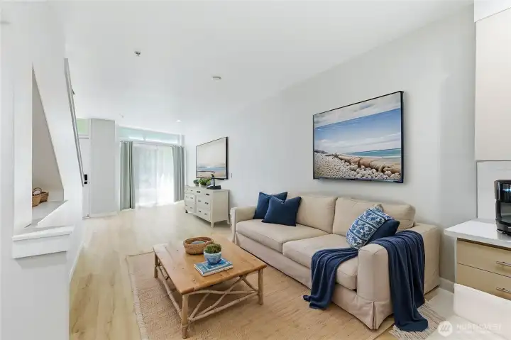 Living room virtural staged
