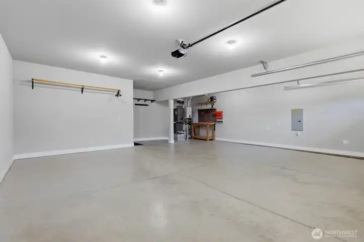 Finished 3-Car Garage w/ Shelving