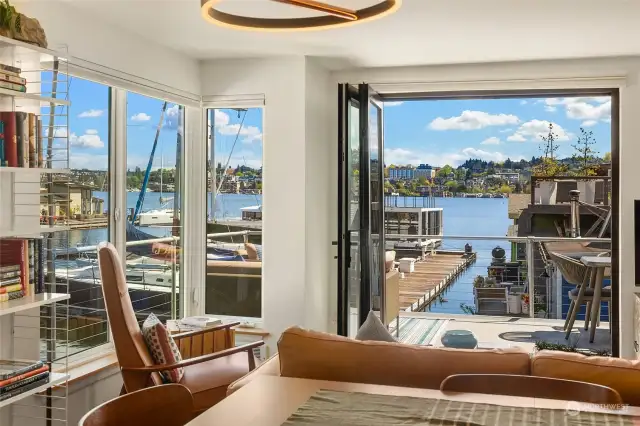 A freshly installed sliding glass door seamlessly opens onto the expansive view deck, inviting you to immerse yourself in breathtaking panoramas.