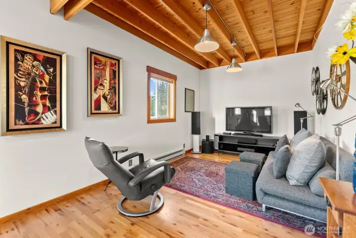 Film Noir. Binge movie night starts here. Hardwood floors. Comfortable space.