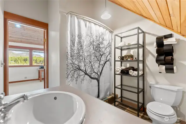 Full Bath second upper level of home.