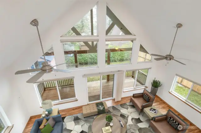 View from Loft  (virtual staging)