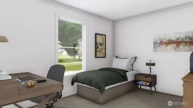 Bedroom 2 w/ walk-in closet
