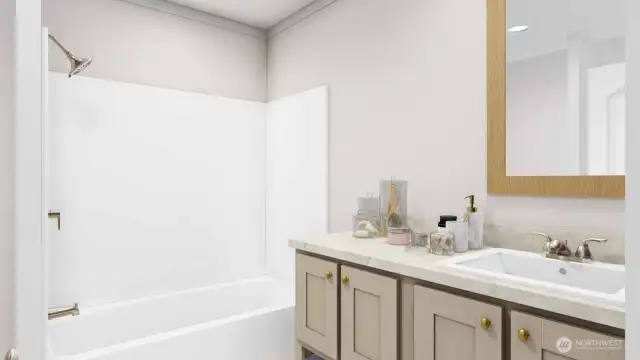 Full Bath with tub shower