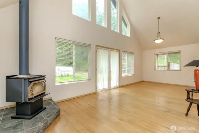 Wood stove in Living Room