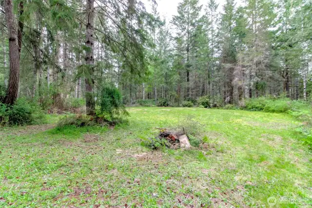 Back of property  Partially fenced