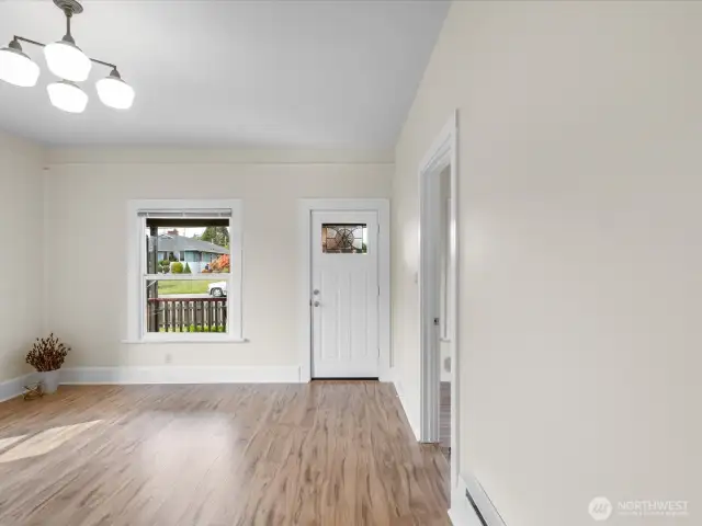 Looking from hallway into the living room