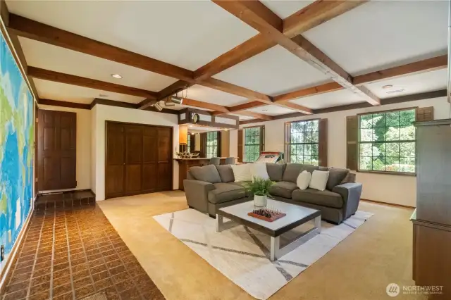Picture of the bonus room from the door to the breezeway.