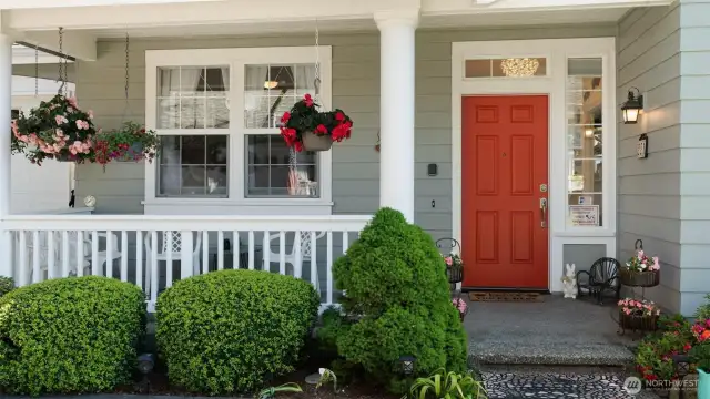 Quaint covered front porch