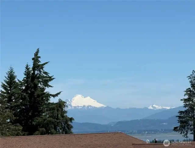 Mt Baker can be seen from the house.