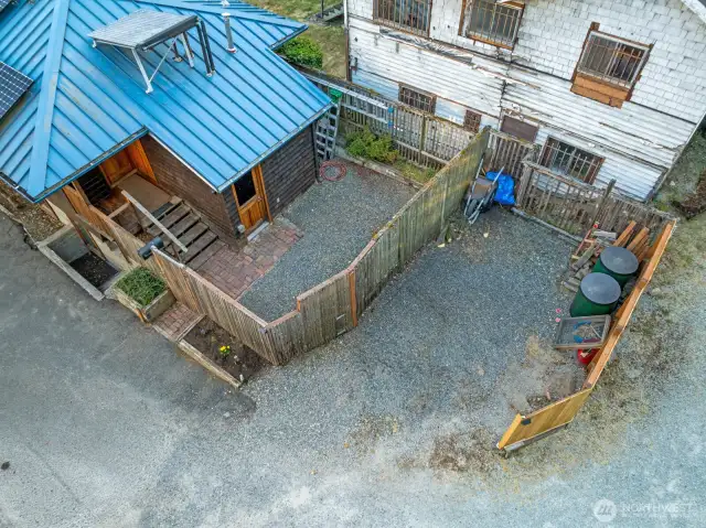 Parking space behind house