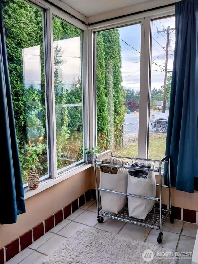 Porch converted to fully enclosed solarium