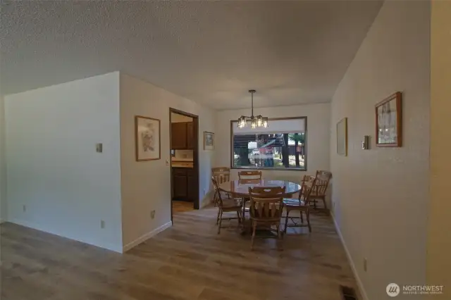 Dining room and entry to kitchen
