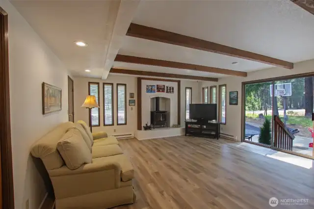 Family room w slider to back yard